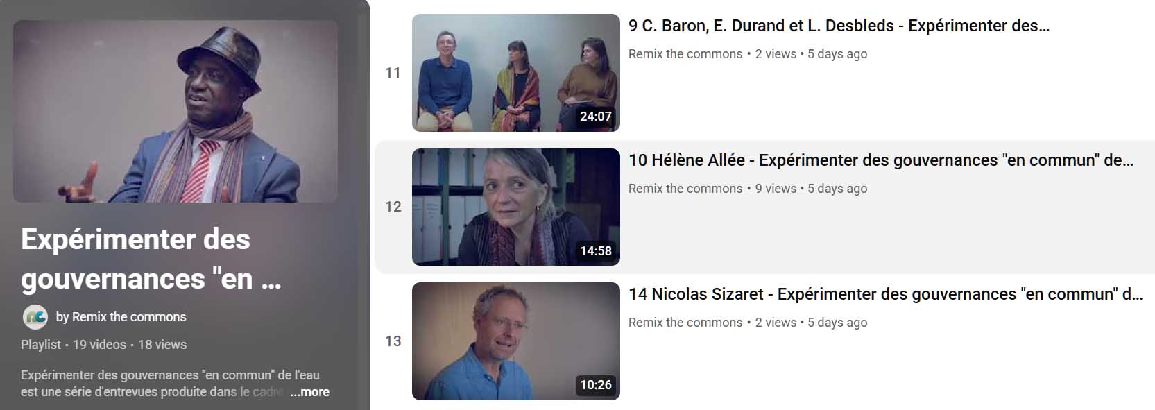 Bannière vidéos